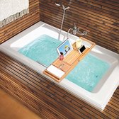 Bamboe badrek - badplank voor in bad - duurzaam hout - badbrug - verstelbaar - Moederdag cadeautje
