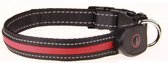 Honden Led Halsband - USB oplaadbaar - ROOD - Maat M