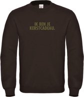 Kerst sweater zwart - Ik ben je kerstcadeau - soBAD. | Kersttrui soBAD. | kerstsweaters volwassenen | kerst hoodie volwassenen | Kerst outfit | Foute kerst truien