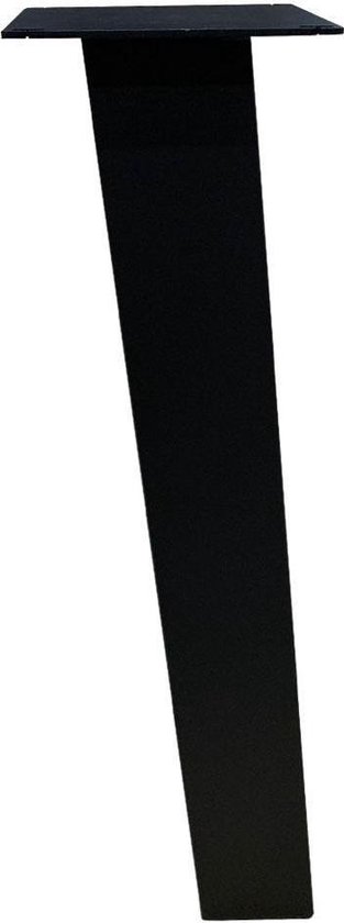 Set 4 zwarte schuine tafelpoten 72 cm (koker 8 x 8 cm