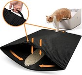 Kattenbak Mat Waterdicht met Dubbele laag XL – Kattenbakmat – Kattenbak mat Grit Opvanger -Kattenmat – 75x55cm