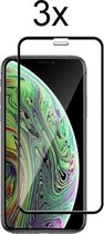 iPhone 12 Pro Max Screen Protector - Beschermglas Apple iPhone 12 Pro Max Screenprotector Glas - Full cover - 3 stuks