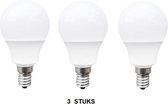 LED Lamp Bol - Sfeer -- 3W - 250 Lumen - Kleine Fitting - E14 - Warm Wit - 25000 Branduren - 220/240 Volt - Energieklasse A+ - Starttijd 0,5 Seconden - 3 Stuks