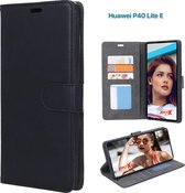 EmpX.nl Huawei P40 Lite E TPU/Kunstleer Zwart Boekhoesje | P40 Lite E Bookcase Hoesje | Flip Hoes Wallet