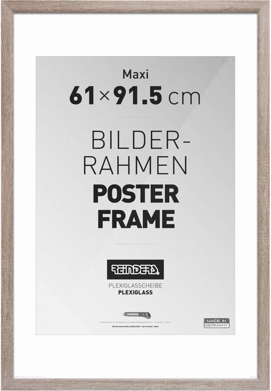Schuine streep Alternatief Lunch Wissellijst voor Posters 61x91,5 cm | eiken | hout | romantisch | bol.com