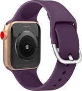 Apple watch bandje silicone met D sluiting 42mm-44mm paars large Watchbands-shop.nl