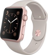 watchbands-shop.nl bandje - Geschikt voor Apple Watch Series 1/2/3/4 (42&44mm) - Grijs - M/L