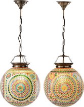 J-Line Hanglamp Eki Mozaiek Glas Mix Large Assortiment Van 2