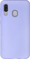 BMAX Siliconen hard case hoesje voor Samsung Galaxy A40 / Hard Cover / Beschermhoesje / Telefoonhoesje / Hard case / Telefoonbescherming - Mist Blue/Lichtpaars