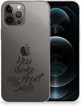 Telefoonhoesje iPhone 12 Pro Max Backcover Soft Siliconen Hoesje Heart Smile