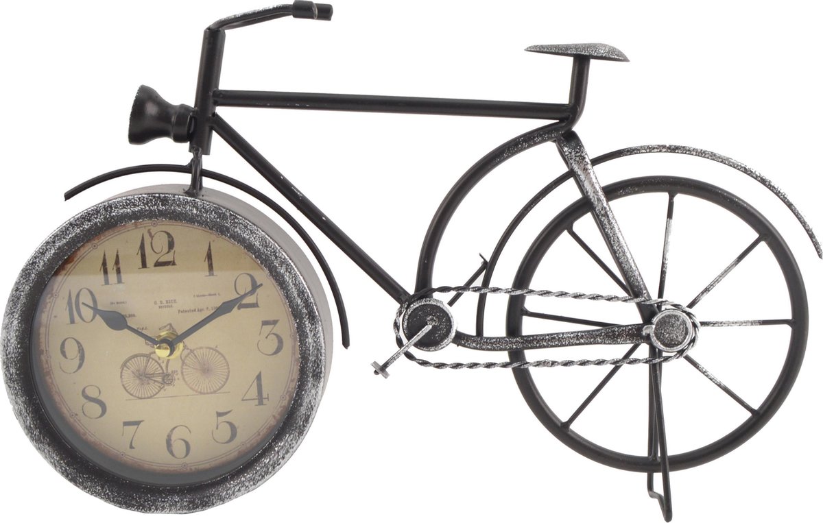 abstract Groot universum afdeling Industriële staande klok in de vorm van een oude fiets antraciet | bol.com