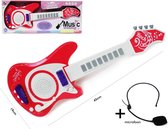Speelgoed elektrische gitaar met microfoon en muziek - Music guitar (incl. batterijen)