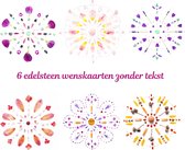 Edelsteen- en inspiratiekaarten zonder tekst | 6 stuks | 14,7 x 14,7 cm | set 10