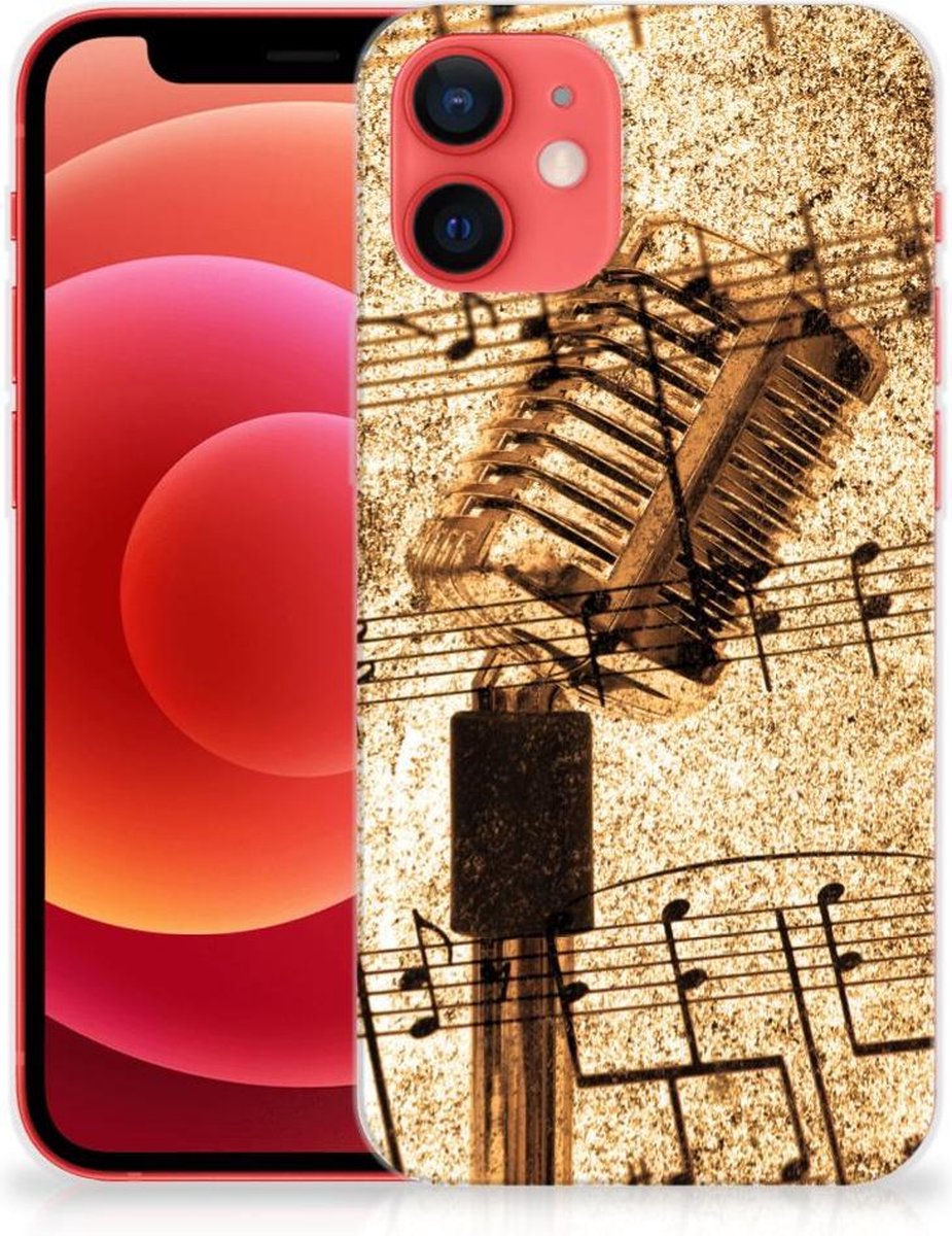 iPhone 12 Mini Siliconen Hoesje met foto Bladmuziek