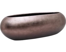 Maxim plantenbak taupe zilver 56cm breed | Lage brede raamkozijn plantenbak metallic zilveren taupe zilvergrijs bronzen kleur | Grote bloempot plantenbak vaas vazen