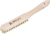 Lux-Tools staalborstel messing 3-rijen