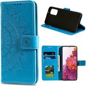 Samsung Galaxy S20 FE Hoesje - Coverup Bloemen & Vlinders Book Case - Blauw