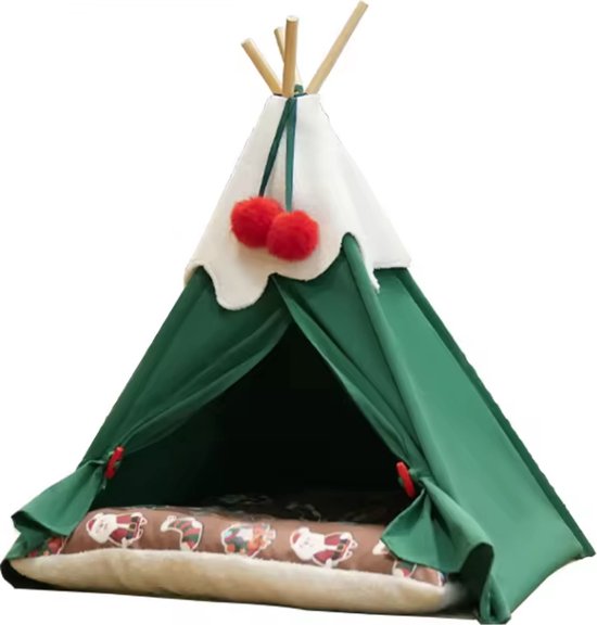 Tipi Tent voor katten of kleine honden Christmas edition - Dogs&co