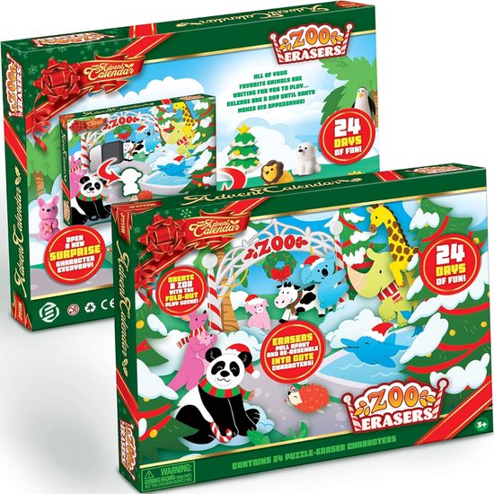 Equivera Adventskalender - Adventskalender 2024 - 24 Dagen Aftelkalender - Kerst Adventskalender - Kerstcadeau - Sinterklaascadeau - voor Kinderen en Volwassenen - 24 Verrassingen