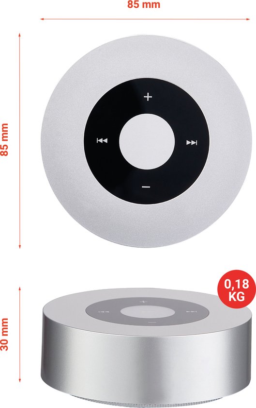 KAMINIO Knisperende luidspreker MORITZ - Krachtige geluidsbox met haardvuurgeluiden, Bluetooth, AUX, microfoon, accu - zilver van KAMINIO — afbeelding 2