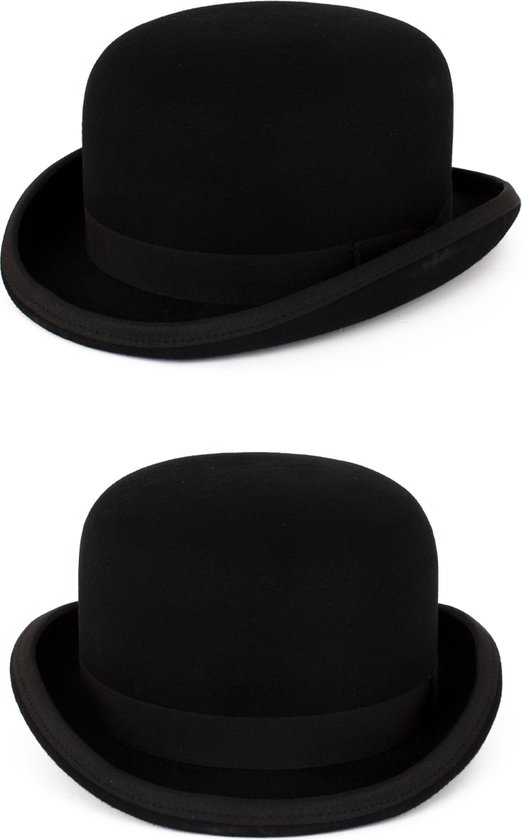 Luxe Bolhoed wolvilt zwart mt.60 - zware kwaliteit - Festival evenement toneel party carnaval thema feest