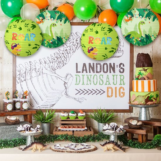 Lampion - Sint Maarten - Lampionstokje - Lichtje - Dino - Treklampion - Papier - Kind - Groen - Versiering - 1 Stuk van BTH — afbeelding 5