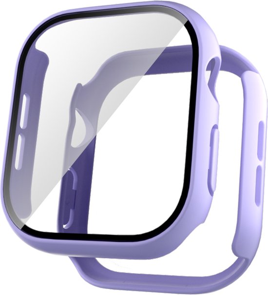 EP Goods - Full Cover/Hoesje - Screen Protector - Geschikt voor Apple Watch Series 10 & Series 11 - 46mm - Hardcase - Protection - Paars