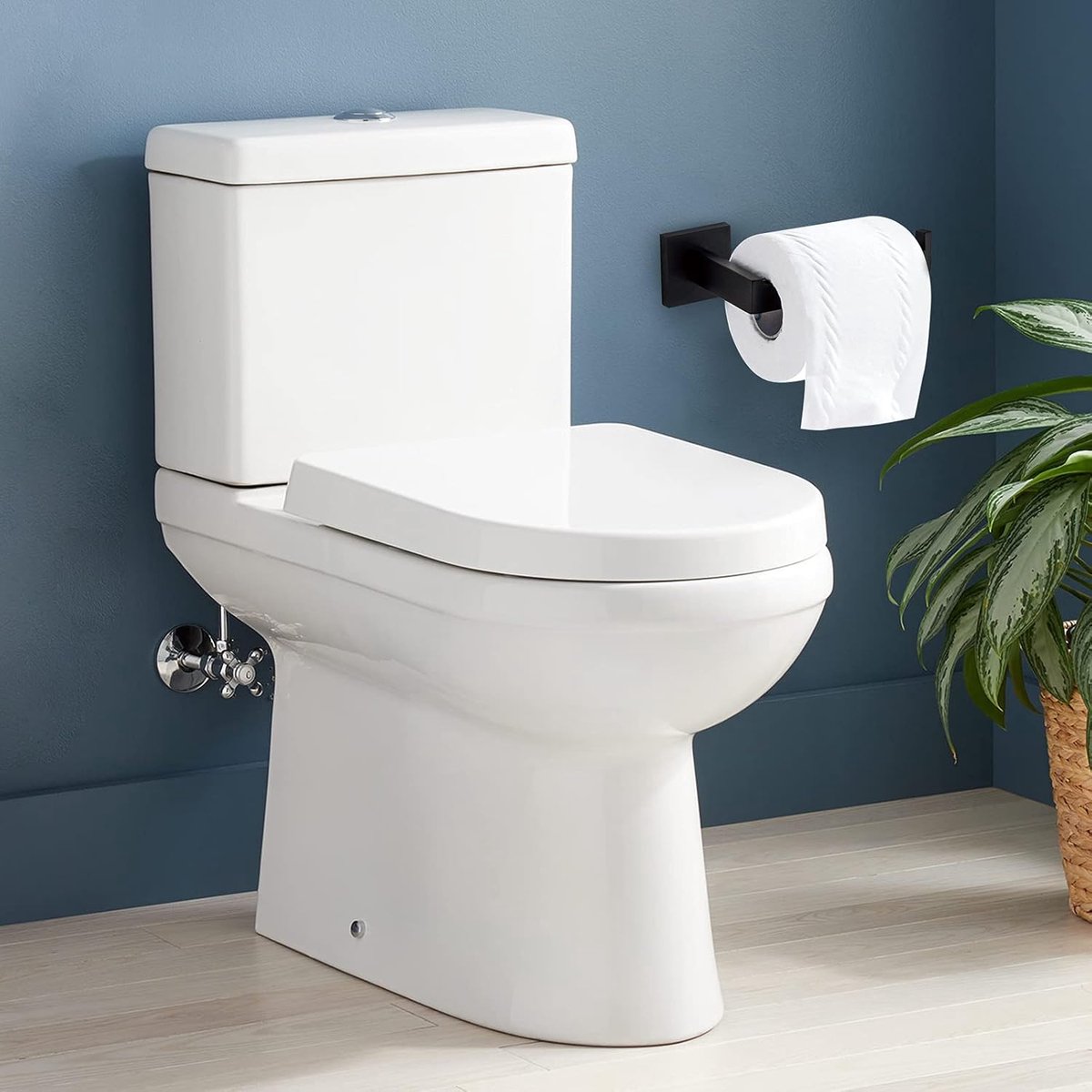 Riokem ® Stijlvolle Zwarte Toiletpapierhouder van Roestvrij Staal voor Wandmontage in Badkamer