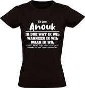 T-shirt femme Anouk | cadeau d'anniversaire | cadeau d'anniversaire | drôle | anniversaire | cadeau | Noir