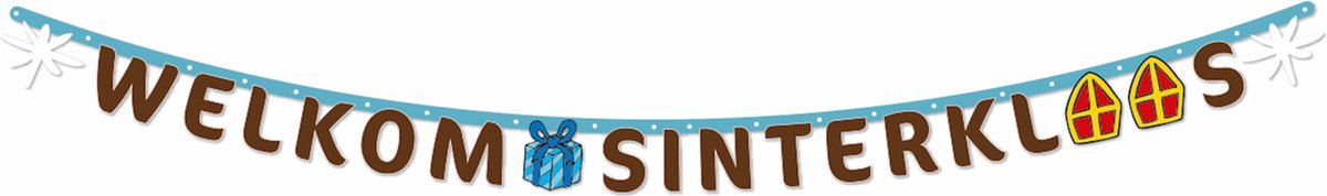 3x Letterbanner Sinterklaas - Sinterklaas Decoratie Versiering Piet December Ballon Vlaggenlijn