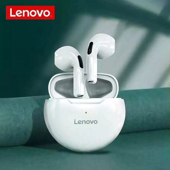 Lenovo Think Plus | Airpods-Earpods-Earbuds- Lenovo HT38 Wireless Bluetooth Earphones -Wireless Bluetooth 5.1 Earbuds-Oordopjes - koptelefoon | oordopjes | draadloze koptelefoon | draadloze oordopjes |Universeel Apple/Samsung/Android/iPhone Wit