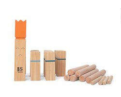 foto van BS Toys Kubb Werpspel - Zweeds Spel - 2 tot 6 Spelers - Geschikt vanaf 8 jaar - Buitenspeelgoed van Vurenhout - Kubb spel original - Kubb familiespel - Kubb spel Volwassenen - Buiten speelgoed - Buitenspel - Buiten Spellen - Tuin Speelgoed