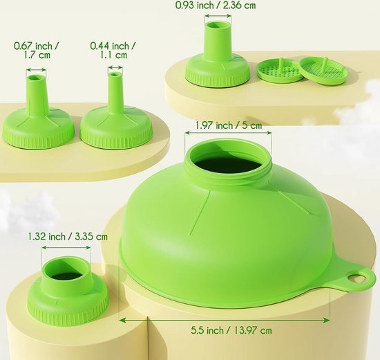 Riokem ® Trechterset voor de Keuken met Brede Mond, Voedselveilig