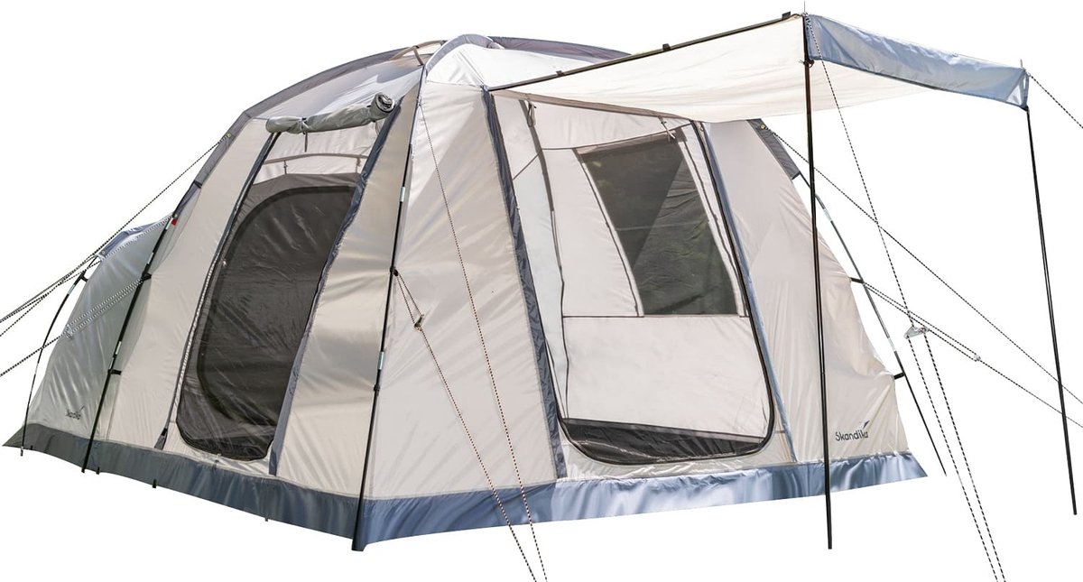 Skandika koepeltent Bergen 5 Protect - Campingtent voor 5 personen, met ingenaaid grondzeil, 230 cm stahoogte, 3000 mm waterkolom, 2 ingangen met muskietennet | familietent, campingtent