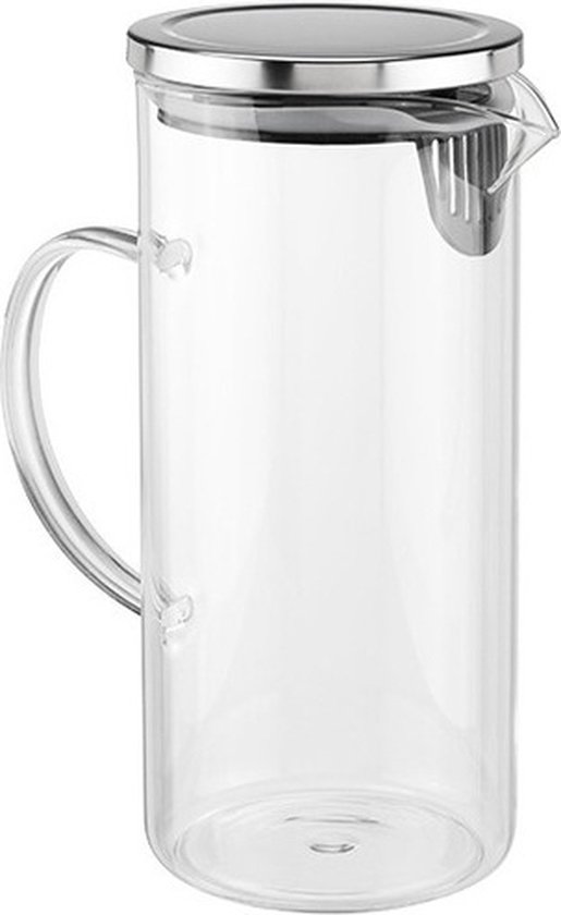 schenkkan - 1,3 liter - glas - 22 cm - waterkan - sapkan - Sapkannen/waterkannen/schenkkannen/limonadekannen van glas