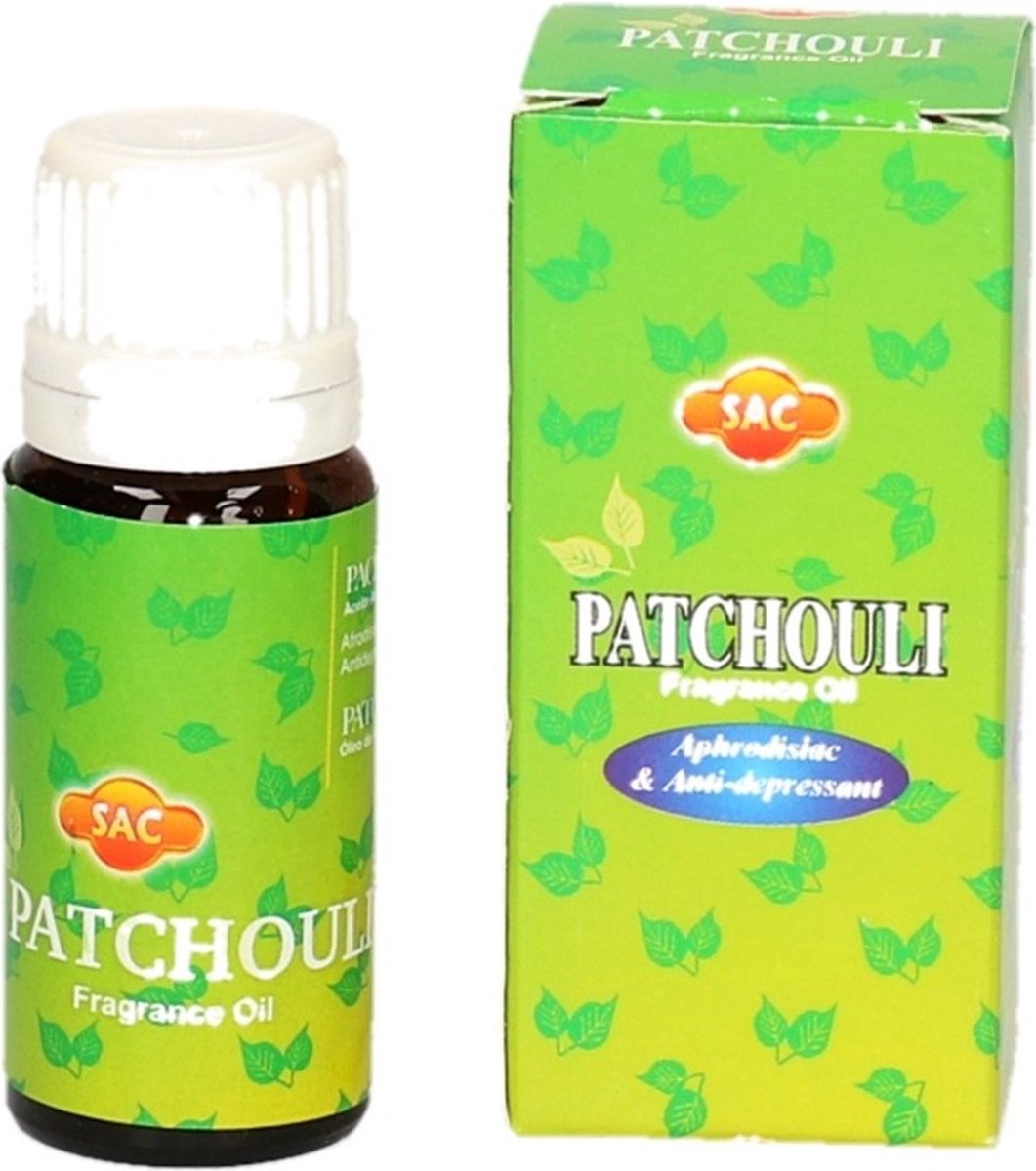 Goedkoopste 3x stuks geurolie patchouli 10 ml flesje - Aromaolie/parfumolie voor in geurbranders - Huisparfum navulling - Aromatische oliën
