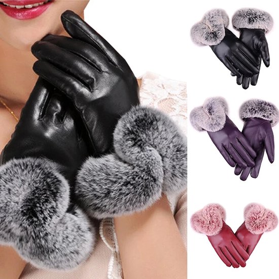 Gants Femme Noirs En Polyamide/PVC, Taille Unique - Neufs Avec étiquettes