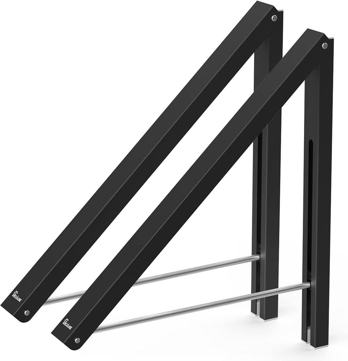 Goedkoopste Vouwbare Wandkapstok voor Hangers - Aluminium Wandbevestiging - Opslag Thuis - Ruimtebesparende Oplossing - 2 Stuks