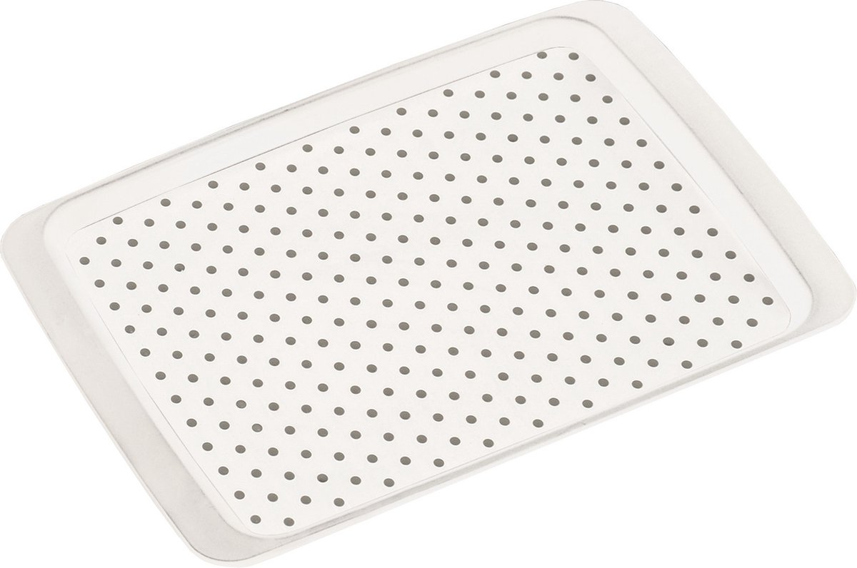 Dienblad met anti-slip noppen - 26 x 35 cm - Horeca dienblad - Wit - Kunststof - Serveerbladen