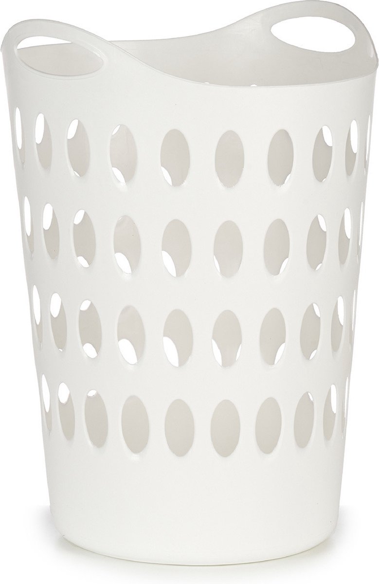 Goedkoopste Arte R Flexibele wasmand/opbergmand - rond - wit - 50 liter - wasgoed sorteren