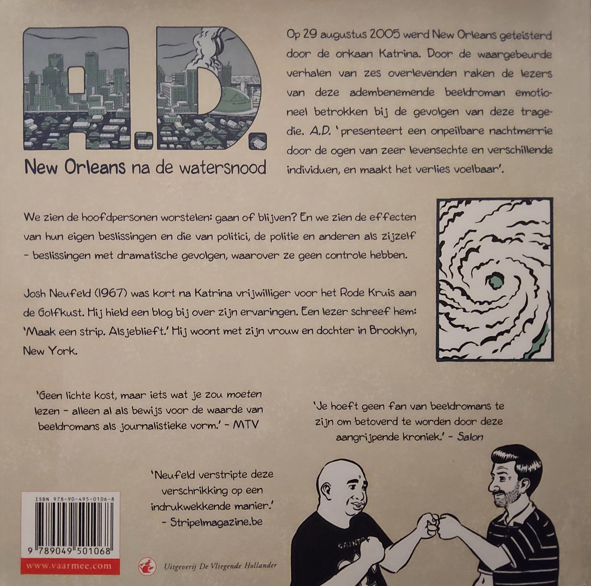 A.D. New Orleans na de watersnood, stripboek met donkere luchten boven een stad.