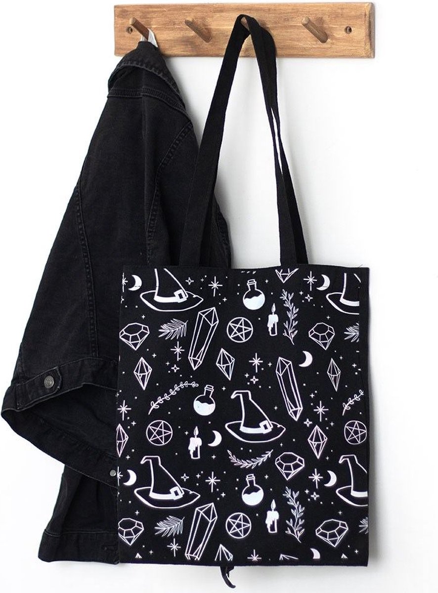 Something Different - Witch Print Polycotton Tote bag - Multicolours