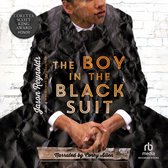 De omslag van "The Boy in the Black Suit" toont een persoon in een zwart pak, met de titel en de naam van de auteur.