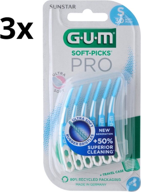 Foto: Gum soft picks pro small 3 x 30 stuks voordeelverpakking