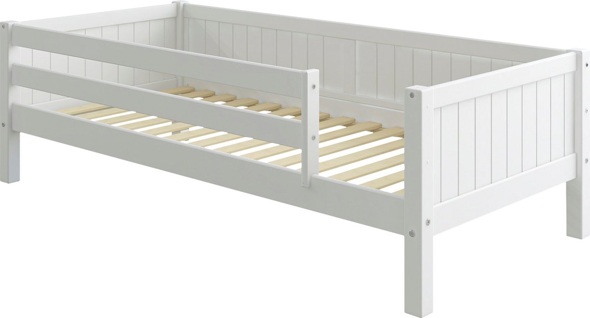 Flexworld Bedbank Puck met paneel en uitvalbeveiliging - 90 x 200 cm - wit