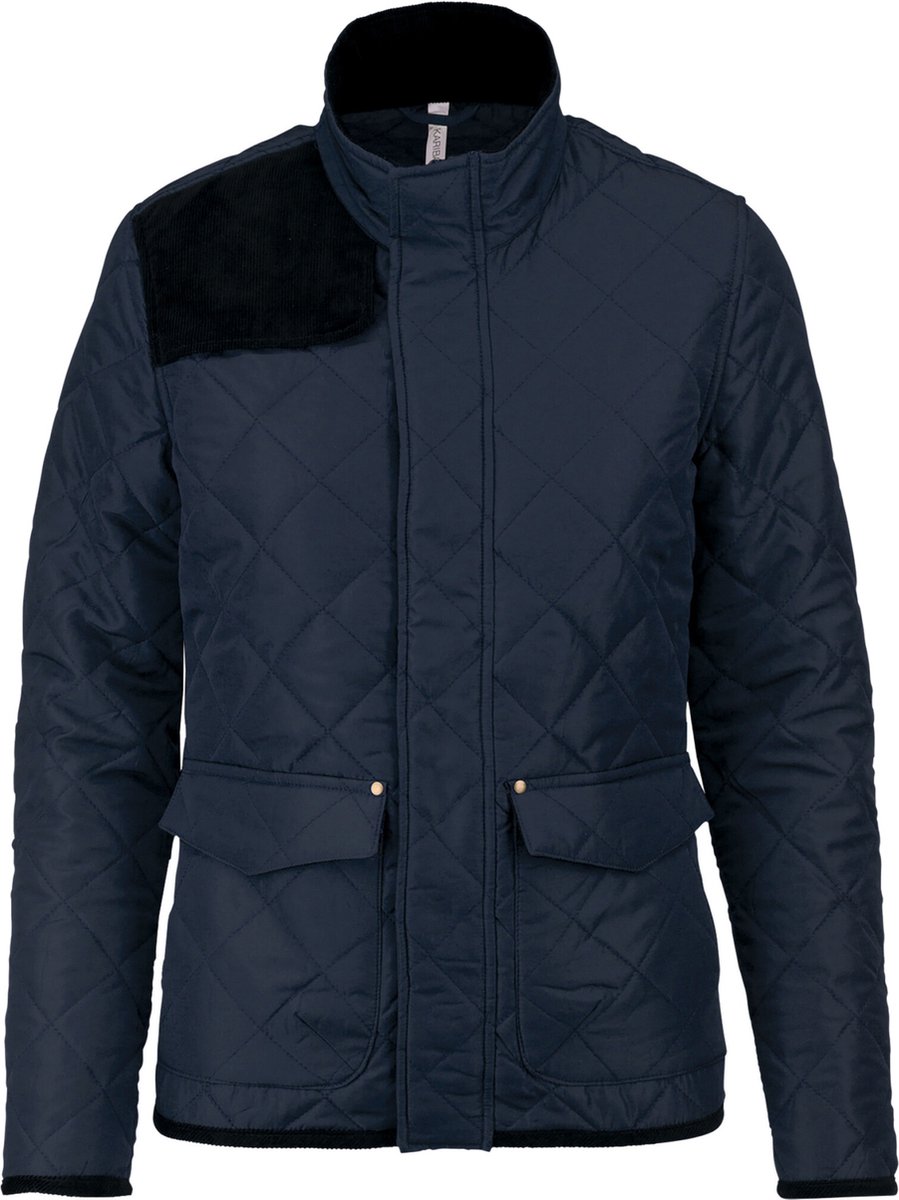 Kariban Gewatteerde damesjas K6127 Marineblauw
