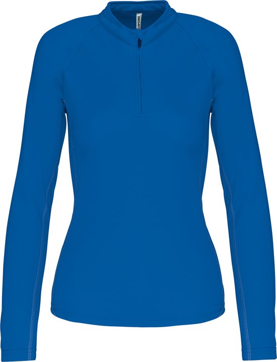 Foto: Proact sport top zip met lange mouwen voor dames pa336 sporty royal blue s