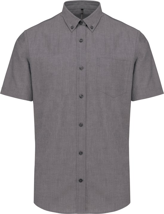 Chemise Homme 6XL Kariban Manches Courtes Oxford Argent 70% Katoen, 30% Polyester