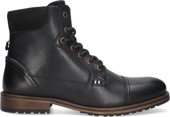 McGregor Heren Boots Zwart Veterboots Leer Veters bol
