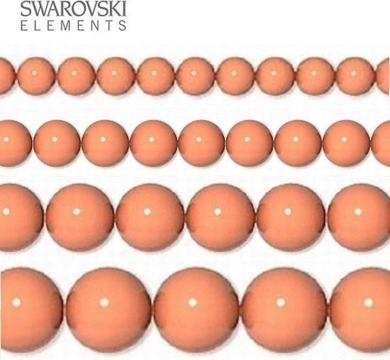 Swarovski Elements, 20 stuks Swarovski Parels, 10mm (20cm), CORAL, 5810